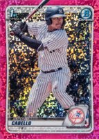 2020 Bowman Chrome Sapphire Edition #BCP85 Antonio Cabello Padparadscha 1/1 Baseball Card
