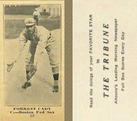 1916 Altoona Tribune #25 Forrest Cady Baseball Card