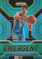 2022 Panini Prizm Emergent #16 Chet Holmgren Green Prizm Basketball Card