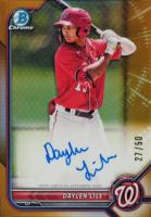 2022 Bowman Chrome Prospect Autographs #CPADL Daylen Lile Gold Refractor Baseball Card