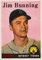 1958 Topps #115 Jim Bunning Baseball Card