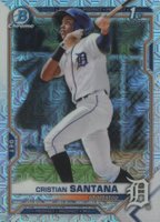 2021 Bowman Chrome Mega Box #186 Cristian Santana Baseball Card