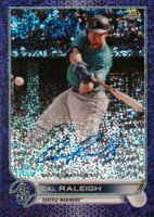2022 Topps Chrome Rookie Autographs #RACR Cal Raleigh Purple Speckle Refractor Baseball Card