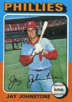 1975 Topps Mini #242 Jay Johnstone Baseball Card
