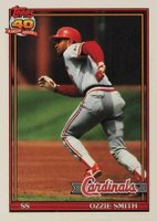 1991 Topps Tiffany #130 Ozzie Smith Baseball Card