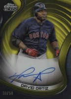 2022 Topps Chrome Black Autographs #DO David Ortiz Gold Refractor Baseball Card