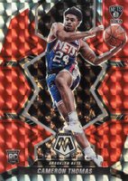 2021 Panini Mosaic #215 Cameron Thomas Red Mosaic Basketball Card