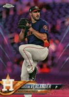 2018 Topps Chrome #96 Justin Verlander Pink Refractor Baseball Card