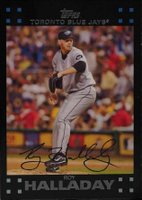 2007 Topps #180 Roy Halladay Correct Bio Baseball Card