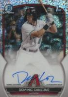 2023 Bowman Chrome Prospect Autographs #CPADC Dominic Canzone Speckle Refractor Baseball Card