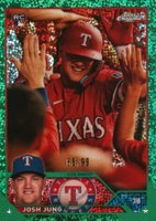 2023 Topps Chrome #93 Josh Jung SP-Green Speckle Refractor Baseball Card