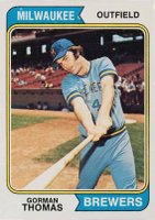 1974 Topps #288 Gorman Thomas Baseball Card