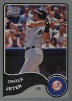 2003 Bazooka #252 Derek Jeter Silver Baseball Card