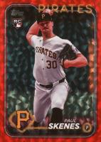 2024 Topps Update #US100 Paul Skenes Red Crackle Foil Board Baseball Card