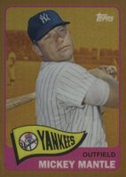 2012 Topps Mickey Mantle Reprint #350 Mickey Mantle 1965 Reprint-Gold Refractor Baseball Card