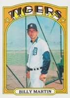 1972 Topps #33 Billy Martin Baseball Card