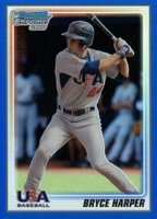 2010 Bowman Chrome 18U USA Baseball #BC8 Bryce Harper Blue Refractor Baseball Card