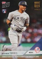2018 Topps Now Moment of the Week #8W Gleyber Torres Gold Winner Baseball Card