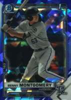 2021 Bowman Draft Chrome Sapphire Edition #BDC84 Benny Montgomery Baseball Card