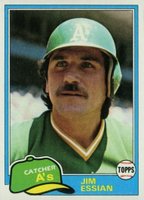 1981 Topps #178 Jim Essian Double print Baseball Card