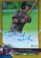 2018 Bowman Draft Chrome Draft Picks Autographs #CDATL Trevor Larnach Gold Refractor Baseball Card