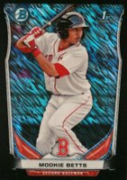 2014 Bowman Chrome Mini  #138 Mookie Betts Black Shimmer Refractor Baseball Card