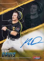 2021 Bowman's Best of 2021 Autographs #B21HD Henry Davis Gold Refractor Baseball Card