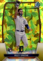 2023 Bowman Chrome Sapphire Edition #29 Riley Greene SP-Yellow Baseball Card