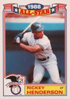 1989 Topps All-Star Glossy Set of 22 #7 Rickey Henderson Baseball Card