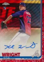 2019 Topps Chrome Rookie Autographs #RA-KW Kyle Wright Red Refractor Baseball Card