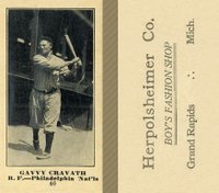 1916 Herpolsheimer Co. #40 Gavvy Cravath Baseball Card