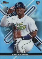 2022 Topps Finest #2 Wander Franco Sky Blue Refractor Baseball Card