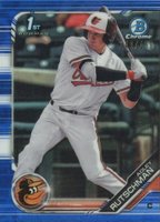 2019 Bowman Draft #BDC1 Adley Rutschman Chrome-Batting-Blue Refractor Baseball Card