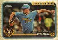 2024 Topps Chrome Sapphire Update Series #87 Hoby Milner Superfractor 1/1 Baseball Card