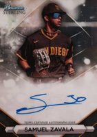 2023 Bowman Sterling Prospect Autographs #PASZ Samuel Zavala Baseball Card
