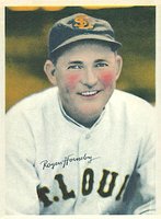 1936 R312 # Rogers Hornsby Correct spell Rogers Baseball Card