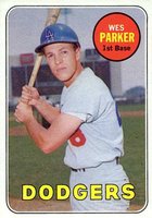 1969 Topps #493y Wes Parker Yellow Letters Baseball Card