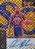 2021 Panini Select Selection Committee Signatures #SCDRM Dennis Rodman Gold Prizm Basketball Card