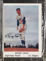 1960 Bell Brand Dodgers # Roger Craig Cello Pack Baseball Card