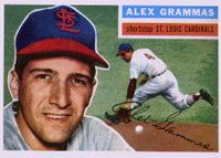 1956 Topps #37 Alex Grammas White Back Baseball Card