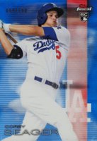 2016 Finest #58 Corey Seager Blue Refractor Baseball Card
