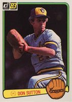 1983 Donruss #531 Don Sutton Green Border on Photo Baseball Card