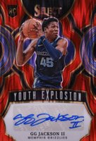 2023 Panini Select Youth Explosion Signatures #YEGGJ GG Jackson II Red Flash Basketball Card