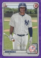 2020 Bowman Paper Prospects #BP8 Jasson Dominguez Purple Baseball Card
