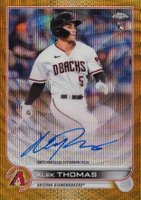 2022 Topps Chrome Rookie Autographs #RAAT Alek Thomas Gold Wave Refractor Baseball Card