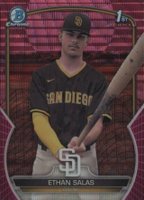 2023 Bowman Chrome Prospects #BCP171 Ethan Salas Fuchsia/Pink Vapor Baseball Card