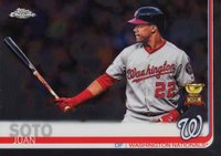 2019 Topps Chrome #155 Juan Soto Bat in One Hand Baseball Card