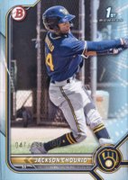 2022 Bowman Paper Prospects #BP79 Jackson Chourio Sky Blue Baseball Card