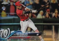 2018 Topps Chrome #175 Victor Robles Batting-Refractor Baseball Card