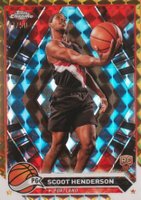 2023 Topps Chrome #60 Scoot Henderson Gold Geometric Basketball Card